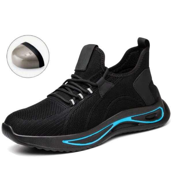 Tenis de trabajo,zapatillas de deporte con punta de acero,los deportes,zapatos de trabajo para la construcción al aire libre,Superficie de malla transpirable,transpirable y cómodo,bajo peso