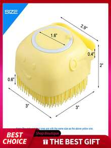 1 pièce Brosse de toilettage pour animaux de compagnie, outil de toilettage pour chien, brosse de massage en caoutchouc silicone avec boîte de rangement pour shampooing, convient pour le bain et le toilettage quotidien des chats et des chiens - Multicolore - Voir 10