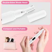 Hailicare 電動修眉器 女用修眉造型器 可充電迷你除毛器 面部、手臂、腿部、私密處毛髮修剪器 多功能雙頭美容工具 180mAh電池容量 眉筆除毛多功能刮毛器 - 查看 8