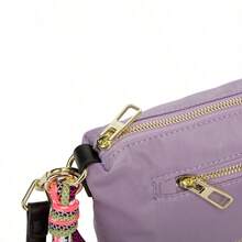 Bolso de hombro LOLA, bolso bandolera BIMBA, clutch de mujer, bolso cuadrado pequeño ligero y sencillo, bolso de mujer, cartera - Beis - Ver 5