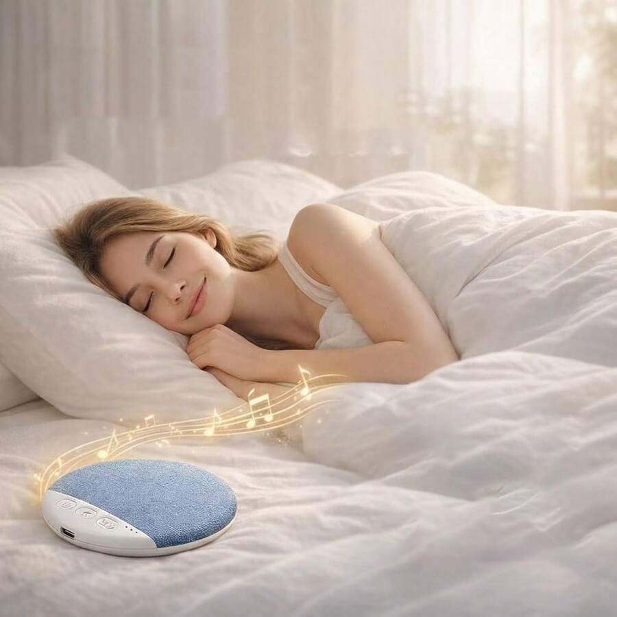 FollowBreak Máquina de sonido para dormir, diseñada para el sueño, excelente calidad de sonido con efectos relajantes, función de audiolibro para dormir, temporizador de apagado automático, se puede colocar debajo de la almohada, compacta y delgada, compatible con teléfonos inteligentes - Multicolor - Ver 1