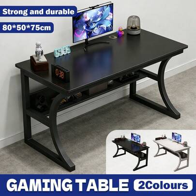 Aimall Computer Desk, Desktop Gaming Desk, Home With Storage Rack, Office Desk And Chair, Simple Desk, Bedroom, Study Desk, Writing Desk
