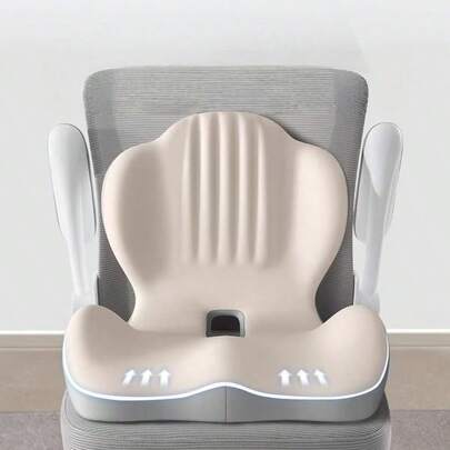 L-Shaped Memory Foam Seat Cushion, Ergonomic Design For Car, Truck Drivers, Relieves Sciatica And Back Pain, Suitable For Office Chair, Long-Distance Driving, Gaming Chair