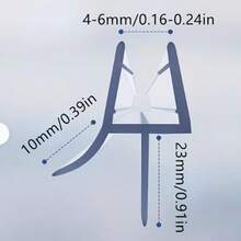 2条30英寸淋浴屏密封条，适用于0.16~0.24英寸的缝隙，透明淋浴密封条适用于最大0.9英寸的缝隙，是淋浴密封条的完美替代品。 - 無色 - 查看 8
