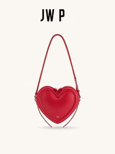 JW PE New Arlene Peach-Shaped Bag, Phone Pouch, Cosmetic Bag, Women's Shoulder Bag, Small Handheld Bag, Special Edition Elegant Heartshaped Bag, Y2K Fashion Evening/Shopping Bag, Sweet Matching, Beach Vacation Bag