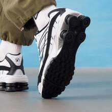 Men's NIKE SHOX RIDE 2 Athletic Casual Shoes - Black and White - View 4