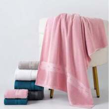 8-Piece Luxury 100% Cotton Bath Towel Set - Heavy-Duty Spa And Hotel Quality, Including Large Bath Towels, Hand Towels, And Face Towels - Soft, Absorbent, Vintage Striped Design - Durable - Available In Multiple Colors, Suitable For Bulk Collections For Home, Spa, Or Hotel Use - Ideal Holiday Gift - Bộ chăn ga gối 8 món bằng cotton nguyên chất dày dặn màu hồng - Xem 3