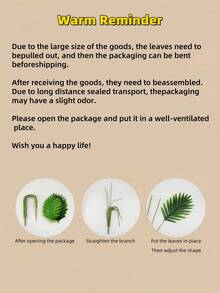 Large Artificial Turtle Shell Bamboo Tree Fake Palm Plant, Plastic Turtle Shell Leaf Tropical Artificial Landscape Plant, Suitable For Home, Garden, Office, Party, Wedding Decoration - Multicolor - View 10