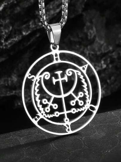 1pc Demon Seal Pendant Unisex Satanic Baram Necklace Jewelry Amulet