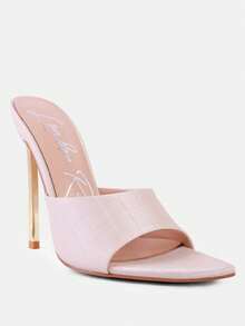 Bottoms Up Strappy Slip On Stiletto Heels - 淺粉色 - 查看 2