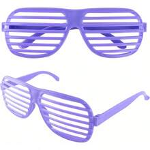 12 Pairs Of Plastic Shutter Glasses Shades Eyewear Party Props Assorted Colors - 最初的 - 查看 3