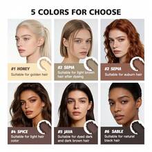 Lakerain 发际线粉、眉粉、修容粉，用于填充和阴影额头和太阳穴 - 彩色 - 查看 3