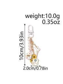 新款串珠饼干、吉他、小提琴、竖琴造型钥匙扣、包包挂饰 - 彩色 - 查看 9