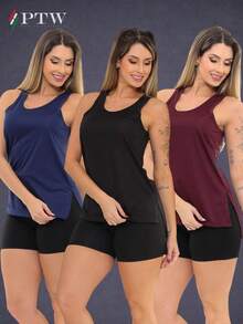 Women T-Shirts - Black Navy Wine - View 1