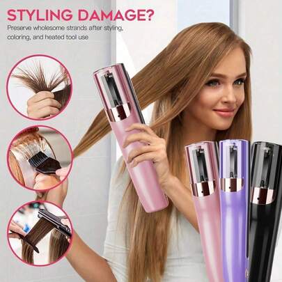 USB Rechargeable Split End Trimmer, Damaged Split End Hair Dedicated Haircutting Tool, Split End Trimmer, Hair Clipper, Split End Trimmer, Hair Clipper, Hair Care, Summer Automatic Split End Hair Trimmer, C-Type Rechargeable Split End Trimmer, Automatic Split End Trimmer