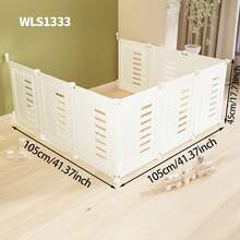 Detachable & Assembable Small Pet Playpen, Resin Plastic Safety Fence Suitable For Miniature Dogs, Medium-Small Puppies, Kittens, Rabbits, Guinea Pigs And Other Small Animals - Multicolor - View 3