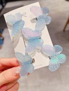 5 piezas de Pinzas para el cabello con diseño de mariposa lindas, versátiles y adecuadas para vacaciones y uso diario - Multicolor - Ver 9