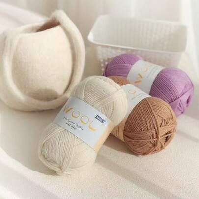 3 cuộn/gói, 300g sợi len Merino mềm mại chất lượng xuất khẩu dùng để đan khăn quàng cổ và mũ.