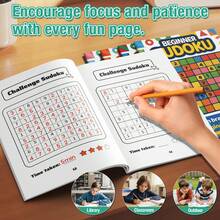 Bộ sưu tập sách bài tập Sudoku – Những thử thách logic lưới màu nhiều cấp độ giúp tập trung tinh thần, tư duy thông minh và giải trí không cần màn hình. - Sudoku - Xem 5
