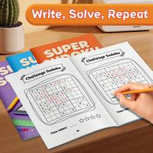 Super Sudoku Puzzle Book Series – Multi-Level Number Logic Challenge With Beginner, Intermediate, Advanced And Challenge Grids For Focus, Critical Thinking And Screen-Free Brain Training - Sudoku - View 6