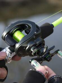 BILLINGS 152g Ultra-Light Casting Reel, Innovative Compact Design, 7.2:1 Gear Ratio, 6kg Drag, With Magnetic Brake System, Suitable For Freshwater And Saltwater Fishing - Dark Green - View 6