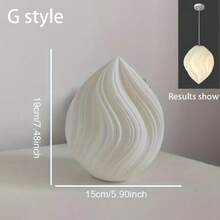 Small 3D Printed Lamp Shade, Nordic Modern Minimalist Dining Room Bedroom French Cream Style Petal ABS Plastic Lamp Shade, E14 Lamp Socket (Comes With Socket Ring), Excluding Power Supply - 3D Lampshade - View 15