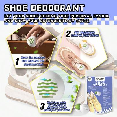 AKSGRP Multi-Purpose Deodorizing Balls, Suitable For Shoes, Wardrobes, Toilets, Shoe Cabinets And Pet Beds, Long-Lasting Air Freshener