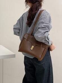 Striped Embroidery Loose Casual Versatile Long Women Shirt - Black and White - View 5