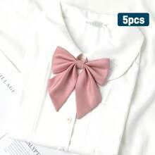 1 chiếc nơ cài cổ bằng vải polyester trơn màu dành cho nữ, có thể điều chỉnh kích cỡ, phù hợp để phối đồ hàng ngày, phong cách JK, hẹn hò và các dịp khác. - Nhiều màu - Xem 2