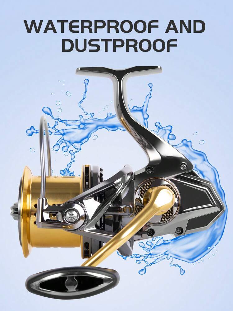 BILLINGS Carrete giratorio para pesca en agua salada de la serie 8000-14000, con arrastre máximo de 20 kg, ultra suave y potente para pesca de surf, bobina de aluminio CNC adecuada para línea trenzada, 6+1 rodamientos de bolas de acero inoxidable, ideal para pesca a larga distancia - Multicolor - Añade 7