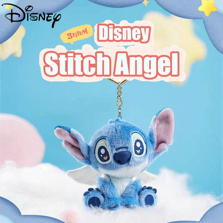 Disney 官方授权天使史迪奇背包挂饰，莉萝与史迪奇毛绒翅膀可爱钥匙扣，节日礼物 - 彩色 - 查看 1