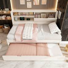 Bed Bases & Foundations - White + Wood + 90cm*200cm - View 1