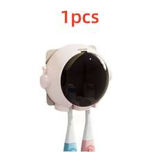 宇航员牙刷架，卡通牙刷收纳架壁挂式，四口之家浴室牙刷架，无需钻孔 - 彩色 - 查看 18