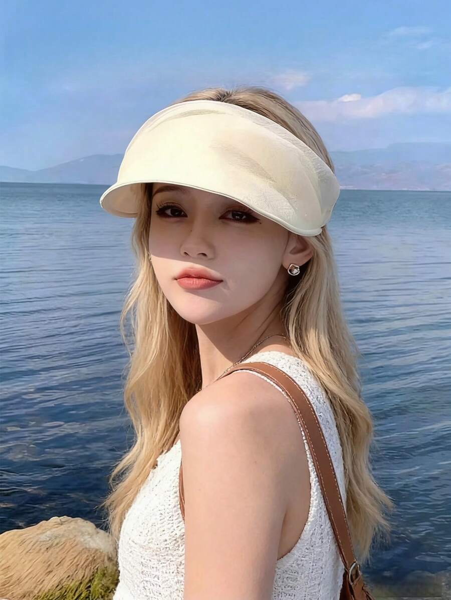 1 buah Topi Ember Organza Musim Semi, Hadiah Tahun Baru & Perlengkapan Liburan Pantai; 1 buah Topi Beret Gaya Inggris Retro Warna Polos Musim Gugur Unisex, Minimalis Serbaguna untuk Perjalanan, Santai, Olahraga Luar Ruangan - MultiWarna - View 1