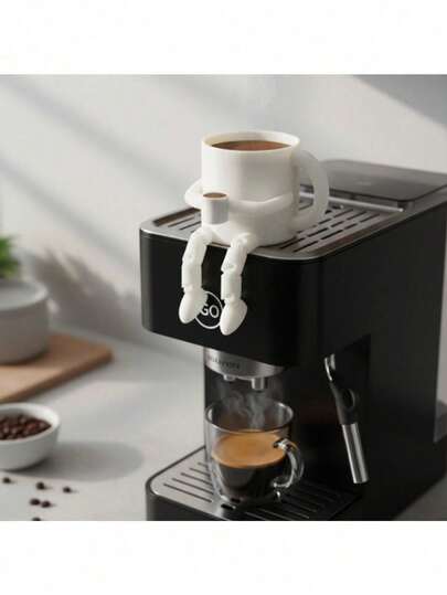 1pc 3D Printed Portable Coffee Cup Decor - A Cute Mini Brown Coffee Bean Model, Ideal For Decorating Cafes, Living Rooms, Bedrooms, Studies, Bars And Other Home Decor. This Fashionable Decorative Model Creates A Relaxed And Casual Atmosphere, Suitable For Various Occasions, And Makes A Great Gift For Coffee Lovers.