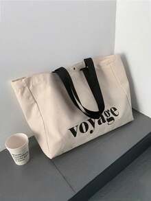 Túi xách và túi đựng mỹ phẩm đồng bộ, họa tiết sách với chữ 'MILANO ITALY', túi mua sắm tối giản màu be, túi đựng đồ dùng cá nhân xách tay, túi đi học, túi đựng sách, túi đi làm, túi đựng đồ hàng ngày, dung tích lớn, dễ mang theo, dành cho nữ sinh, sinh viên đại học, nhân viên văn phòng, hoàn hảo cho công việc, trường trung học cơ sở, trung học phổ thông, đại học, kỳ nghỉ, Ngày Nhà giáo, Ngày của Mẹ, quà tặng Ngày Valentine, vật dụng cần thiết cho ký túc xá khi trở lại trường. - Nhiều màu - Xem 8