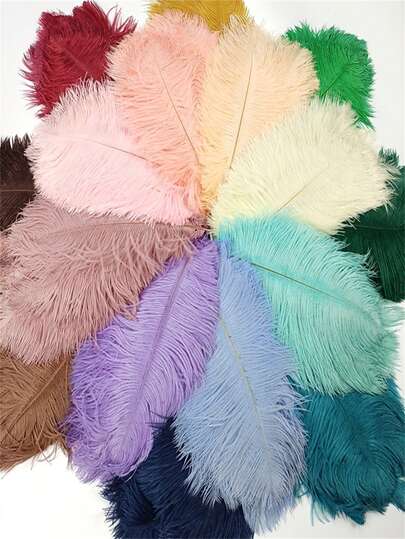 1 paquete de 5 piezas de plumas de avestruz de 25-30 cm (10-12 pulgadas) para manualidades, decoración de fiestas, creación de joyas. Plumas naturales para costura y artesanía.
