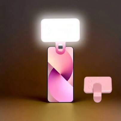 No 015062149-0001 Bi Color Temperature 1 LED Fill Light Selfie Light, Room LED Light, Portable Selfie Light, Phone Light, Fairy Lantern, Clip On Fill Light, Selfie Ring Light, Mirror Light, Photography Light, Christmas String Lights, Phone Selfie Light, Suitable For Phones And Computers, Makeup Lighting, Video Conferencing, Live Streaming, Vlogging, Perfect Selfies And Video Calls, Christmas Party Photography, Christmas Decorations, Room Decor, Home Decor, Holiday Gift 150mAh Women's Day Celebration Gift