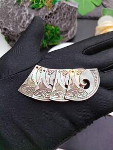 4 mặt dây chuyền hình hoa sứ chạm khắc thủ công từ vỏ sò MOP tự nhiên, dùng để làm khuyên tai hoặc vòng cổ, thiết kế kiểu Hawaii, trang sức đảo nhiệt đới. - màu đen - Xem 70