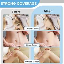 41.9米长米色防汗纹身遮瑕胶带，宽7.6厘米。可随意裁剪成任意形状，高度遮盖纹身、疤痕、胎记和其他皮肤瑕疵。防水、防汗、持久耐用，是日常妆容和特殊场合的必备单品。 - 淺膚色 - 查看 3