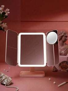 1 gương trang điểm LED gấp 3 lần với độ phóng đại 3X/2X/1X, gương trang điểm cầm tay độ nét cao, đèn có thể điều chỉnh độ sáng, thiết kế gấp gọn, pin sạc 800mAh, sạc USB, thích hợp cho du lịch, gương trang điểm cảm ứng điều chỉnh độ sáng, món quà tốt nhất cho phụ nữ, quà tặng ngày Valentine và Giáng sinh. - Nhiều màu - Xem 13
