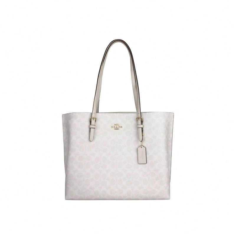 Coach Mollie Printed Women's Single Shoulder Tote Bag CV967IMXU5 - 粉筆白色CV967IMXU5 - 查看 1