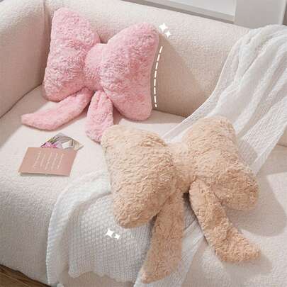 Neck Support Pillow, Plush Warm Lumbar Cushion, Suitable For Car Seat, Office, Home Use, All Seasons