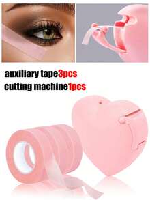 6片装眼影贴纸、眼线定位贴纸、眼妆辅助工具，适用于眼影和眼线，眼妆辅助工具，眼影定妆胶，眼妆保护贴纸，专业假睫毛胶水，透气微孔假睫毛延长胶带，透气防过敏睫毛隔离膜。粉色贴纸切割器，5件套。 - 粉色 - 查看 12