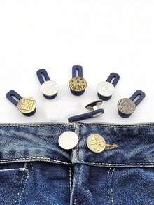 Expansor de cintura elástico con cierre a presión, ajustable y desmontable, universal y sin costuras - A - Ver 8