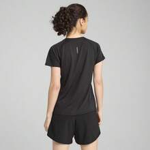Puma Women's Running Other Series Short Sleeve T-Shirt, Knitted Collarless Short T-Shirt 52657801 - Black - View 2