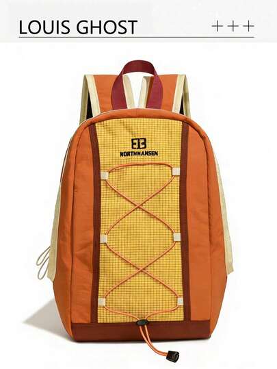 Urban Explorer Four-Color Functional Backpack Set | Grey, Pink, Yellow, And Black For Multi-Scene Commuting Aesthetics Elastic Rope System * Multi-Compartment Zoning, One Set Of Equipment Covers All Scenarios Of Campus Travel And Outdoor The Two-Way Zipper Slides Smoothly, The Top Woven Belt Reduces Pressure On The Shoulder Strap Design, Suitable For Campus Daily Independent Vertical Zipper Bag For Classified Storage Of Documents