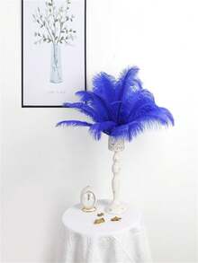 5pcs/Pack 12-14 Inch/30-35cm Artificial Ostrich Feathers, White Feathers For Vase, Wedding, Party Decoration, DIY Crafts - A - View 5