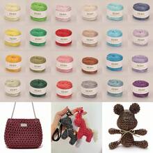 1pc 100g Metallic Yarn, DIY Silver Glitter Thread Crochet Lace Cord Round Strand Line For Bag, Hat, Doll Handcraft, 1.5MM Thick - Glitter Yarn - View 4