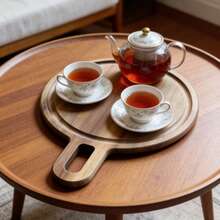 High-Quality Rosewood Serving Tray, Wooden Cheese Board, Minimalist Breakfast Serving Platter, Fruit & Snack Plate, Home Steak Tray For Snacks, Desserts, Pizza, Steak - Portable Design - Brown - View 8